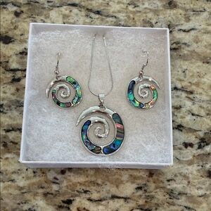 Silver Swirl Jewelry Set